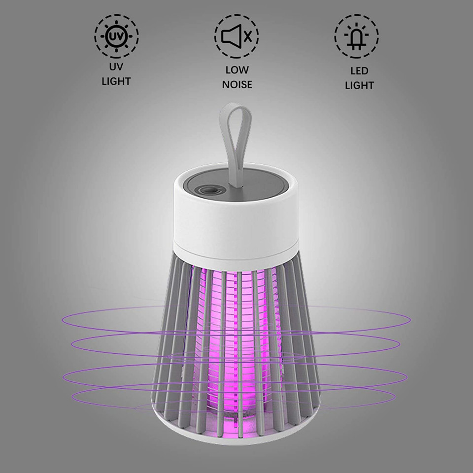 Aparat electric anti-insecte Yisscen, plastic, alb/gri, 9 x 16,2 x 6,2 cm - imagine 4