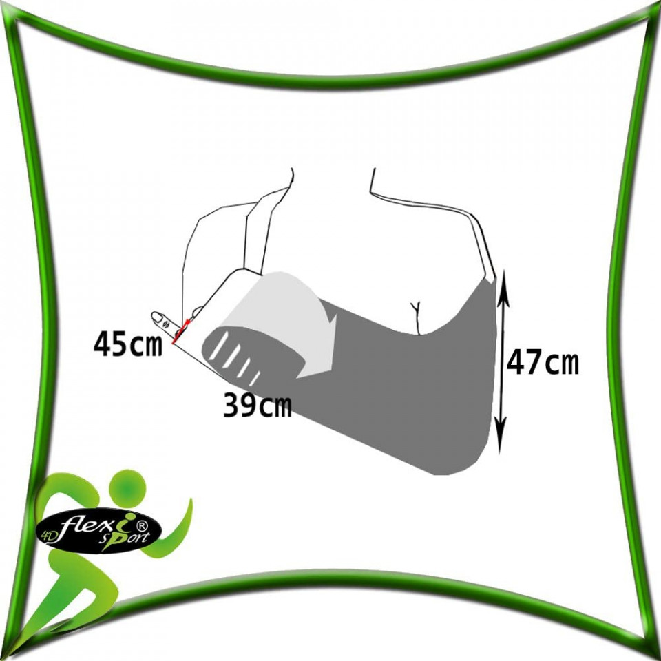 Orteza pentru cot-incheietura 4DflexiSPORT, poliester, negru, 47 x 39 x 45 cm - imagine 6
