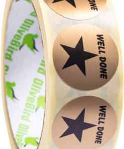 Alternative view of Rola autocolante OliveBird, 500 etichete rotunde, auriu