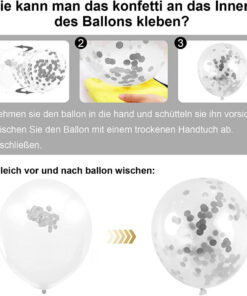 Alternative view of Set aniversar GRESAHOM, cifra 3, folie/latex, argintiu/alb/albastru, 31 piese