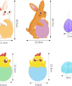 Alternative view of Set decoratiuni pentru Paste LANMOK, 21 piese, hartie/plastic, multicolor