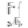 Set baterii baie Grohe Bauloop set dus porter(23335000,23341000,27799001)