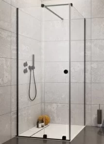 Cabina dus Radaway Furo Black Kdj RH 90x110xH200 cm, stanga