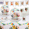 Set de vesela pentru petrecere Amycute, 65 piese, multicolor, hartie