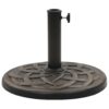 vidaXL Suport umbrelă de soare, bronz, 11 kg, polirășină, rotund