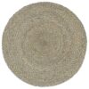 vidaXL Naproane, 4 buc., gri, 38 cm, iută, simplu, rotund