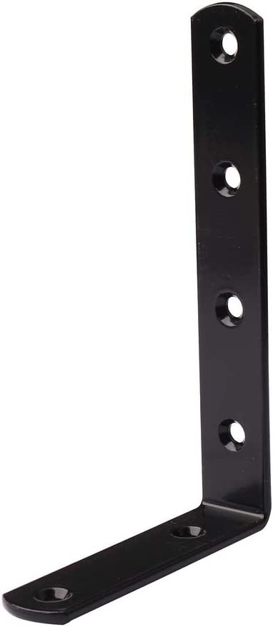 Set de 4 suporti pentru rafturi Kuou, otel inoxidabil, negru, 125 x 75 x 20 mm - imagine 2