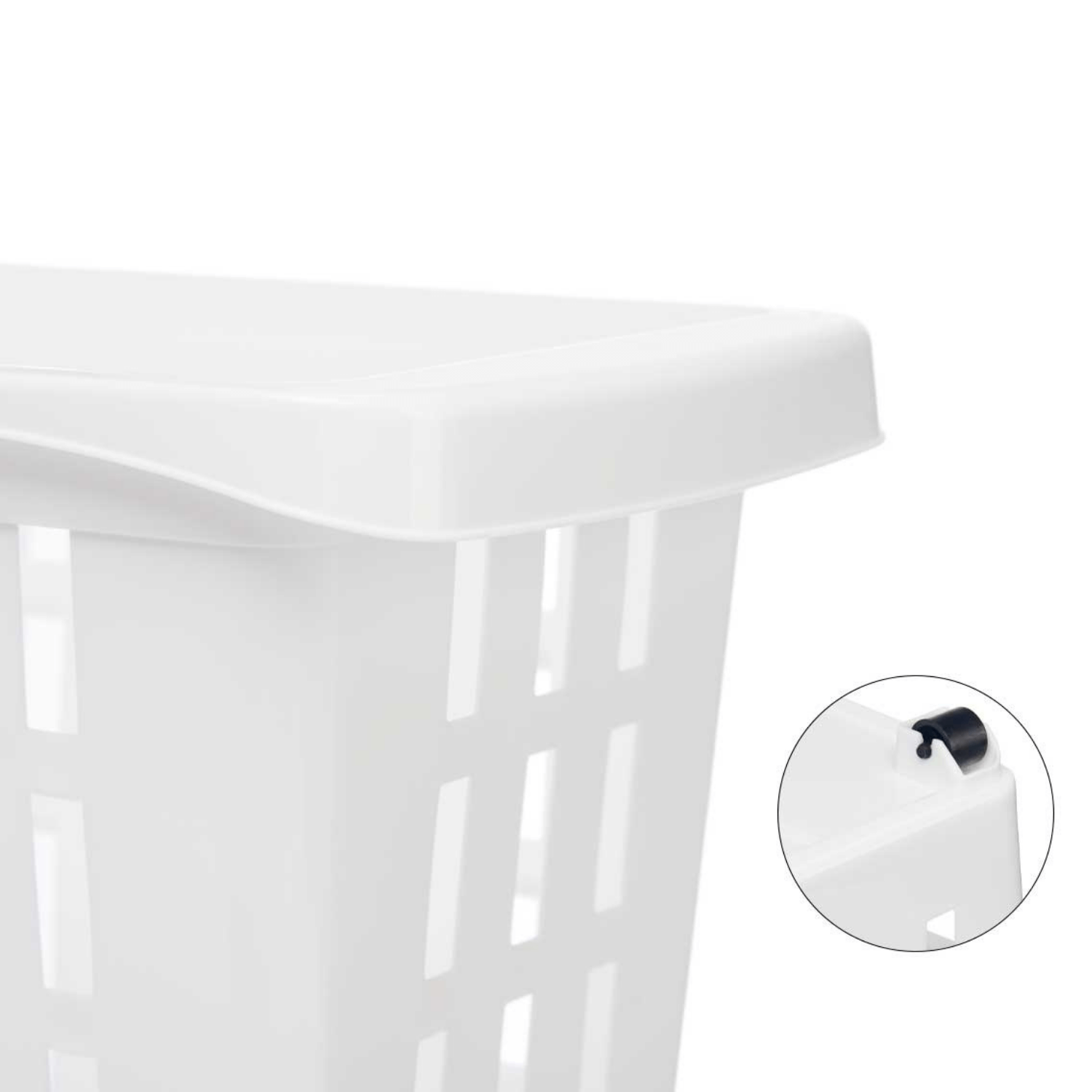 Cutie depozitare din plastic cu roti, alb, 46 x 17,5 x 26 cm - imagine 3