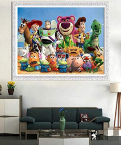 Alternative view of Set de 2 picturi cu diamante Simmpu, rasina, multicolor, 30 x 40 cm