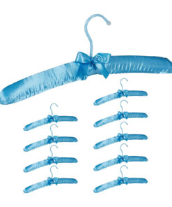 Umerase haine din satin, 10 bucati, Albastru