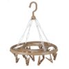 Uscator de rufe cu 18 carlige, rotund, 30X40 cm, bej