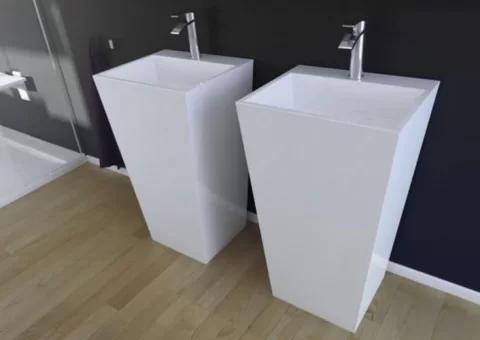 Lavoar freestanding Besco Vera 50x40xH85 culoare alb