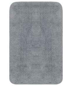 vidaXL Set covorașe baie, 2 buc., gri, textil