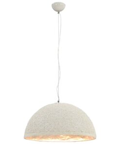 vidaXL Lampă suspendată, alb și argintiu, Ø50 cm, E27