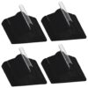 vidaXL Set de umerașe anti-alunecare, 100 buc., negru, catifea
