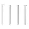 Set 4 picioare pentru masa din aluminiu, cu profil patrat 46x46 mm, finisaj aluminiu, H710 - Maxdeco