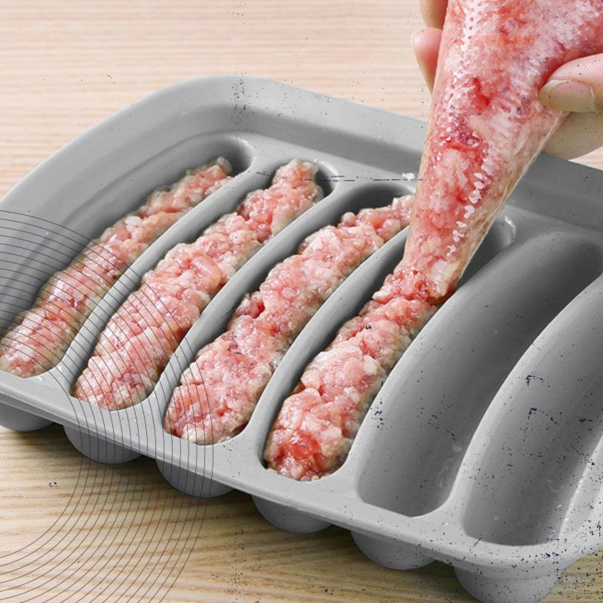 Forma dubla din silicon pentru carnati la microunde, 18,5x14x3 cm, Quttin