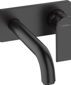 Baterie lavoar Hansgrohe Vernis Shape cu pipa 205 mm, montaj incastrat, negru mat - 71578670