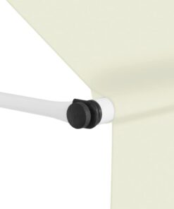 vidaXL Copertină retractabilă manual, crem, 200 cm