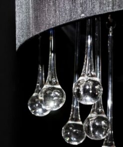 Candelabru cu 85 cristale, Negru