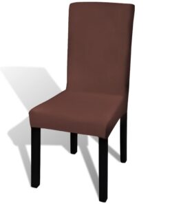vidaXL Huse de scaun elastice drepte, 4 buc., maro