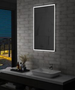 vidaXL Oglindă cu LED de perete de baie, 60 x 100 cm