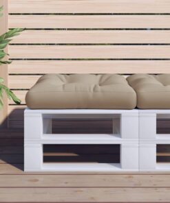 vidaXL Pernă pentru paleți, gri taupe, 60x61,5x10 cm, textil