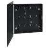 vidaXL Casetă pentru chei cu tablă magnetică, negru, 35 x 35 x 5,5 cm