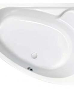 Cada baie pe colt Cersanit Kaliope, 153 x 100 cm, asimetrica, orientare dreapta, alba