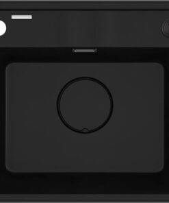 Chiuveta bucatarie compozit Deante Momi, cu orificiu baterie, negru mat