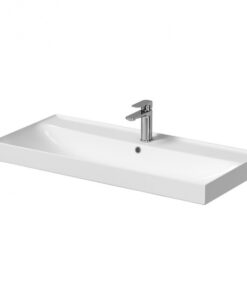 Lavoar suspendat alb 100 cm, dreptunghiular, Cersanit Larga