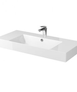 Lavoar suspendat alb 100 cm, dreptunghiular, Cersanit Inverto
