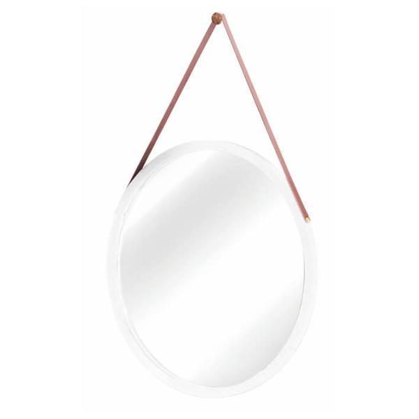 Oglinda perete rama bambus alb Lemi 45x1.5 cm
