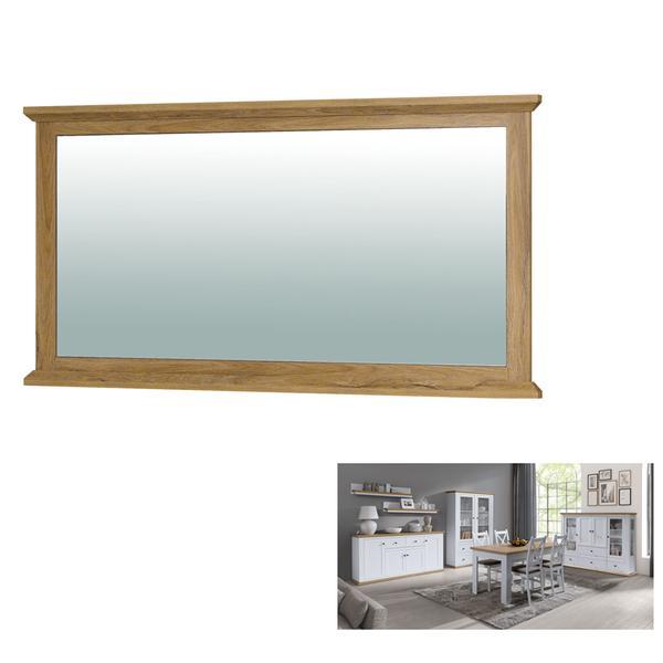 Oglinda perete rama mdf alb stejar grand Leon 128x5x71 cm