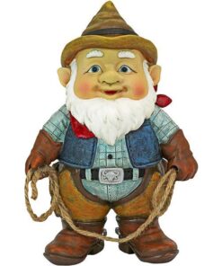 Statueta cowboy, decoratiune gradina, harz, &lrm;10 x 16 x 25 cm, 907 g