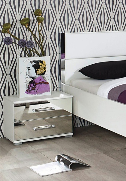 Set 2 noptiere MOITA alb alpin/ oglinda - imagine 5