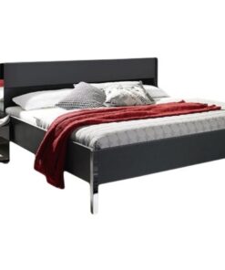 MOITA Cadru pat (160x200cm) gri metalic