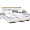 TARRAGONA Cadru pat + 2 noptiere (180x200cm) alb alpin + sanremo