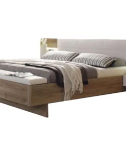 Cadru pat MOSBACH (180x200cm) cu noptiere incluse sanremo/ alb alpin