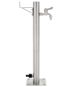 vidaXL Coloană de apă de grădină, 65 cm, oțel inoxidabil, rotund
