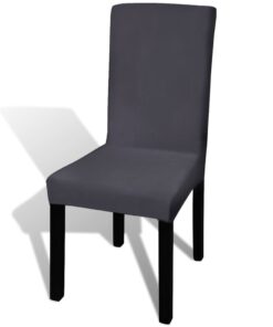 vidaXL Huse de scaun elastice drepte, 6 buc., antracit