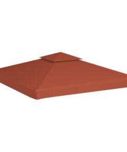 vidaXL Acoperiș de pavilion, 2 niveluri, cărămiziu, 3x3 m, 310 g/m²