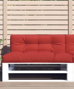 vidaXL Pernă de paleți, roșu, 120x40x12 cm, material textil