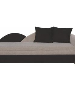 Canapea extensibila cu tapiterie textil gri negru model dreapta Diane 197x78x75 cm