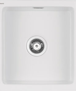 Chiuveta bucatarie din ceramica, culoare alb mat, Deante Sabor