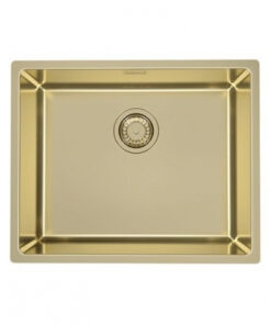 Chiuveta bucatarie inox culoare aurie, montare sub blat, Alveus Monarch Kombino 50