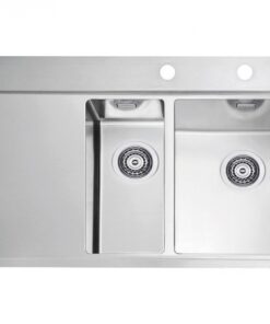 Chiuveta bucatarie inox doua cuve, cuva dreapta, Alveus Pure 60