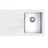 Chiuveta bucatarie inox satinat cu sticla securizata alba, cuva dreapta, Alveus Karat 10