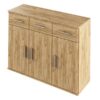 Comoda, 3 usi, 3 sertare, mdf stejar artisan, Resita, 105x35x79,5 cm