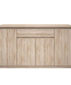 Comoda, 4 usi, 1 sertar, din pal melaminat stejar sonoma, Norty, 168x40x92 cm